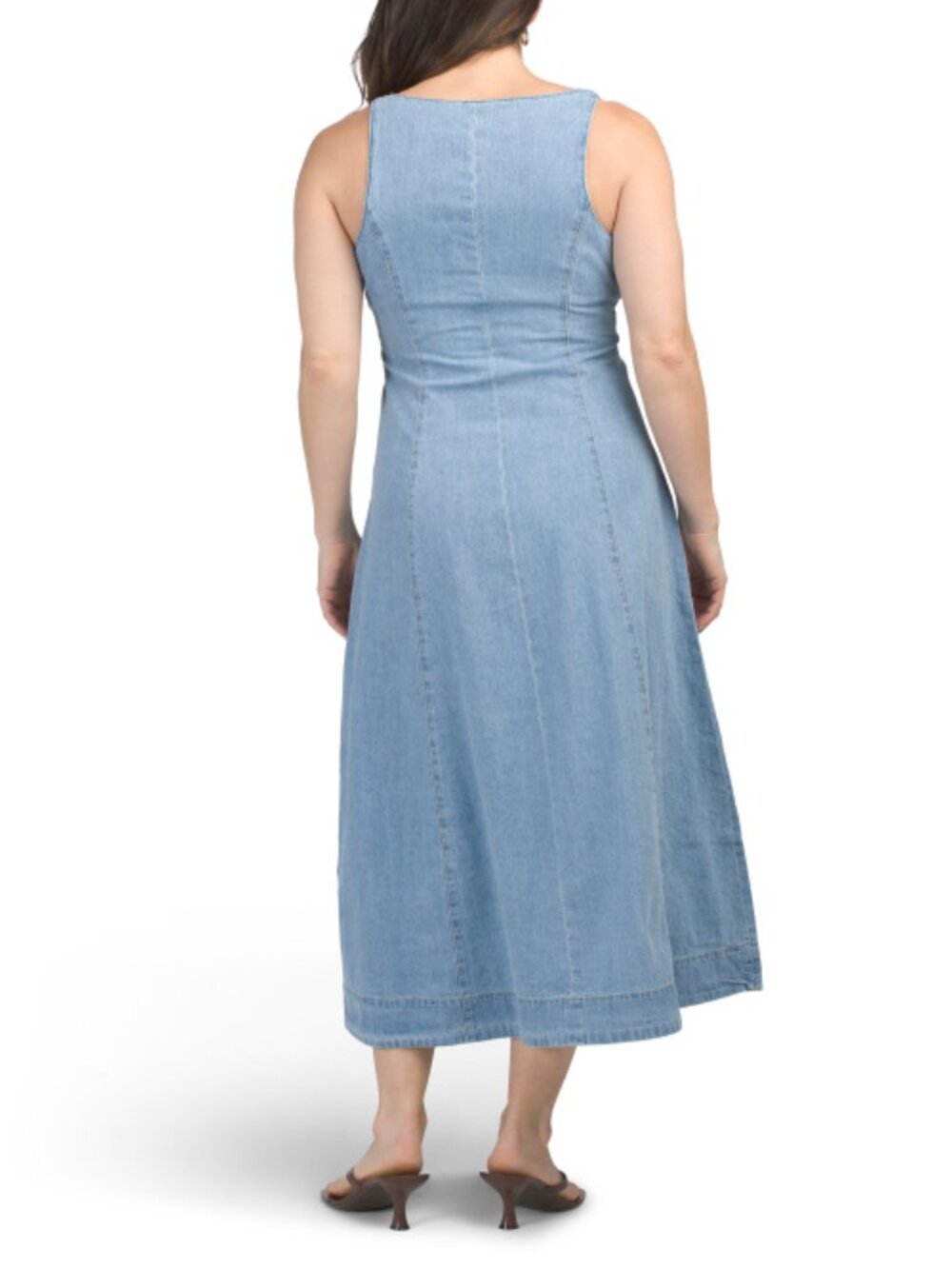 VELVET HEART V-neck Denim Maxi Dress - Picture 2 of 4